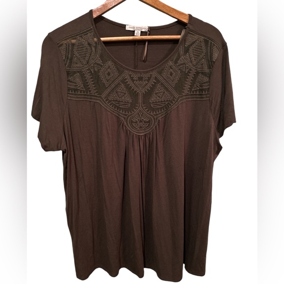 Green Envelope Olive Green Plus Size Top 2X - WORN ONCE!! - Picture 1 of 6